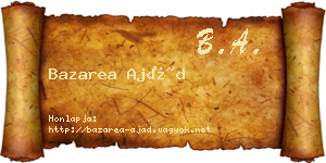 Bazarea Ajád névjegykártya